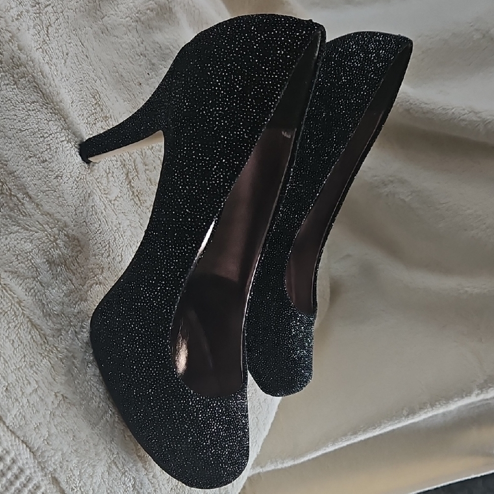 Madden Girl Glittering Black Heels